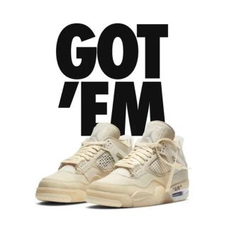 ナイキ(NIKE)のNIKE AIR JORDAN 4 RETRO SP オフホワイト　ジョーダン(スニーカー)