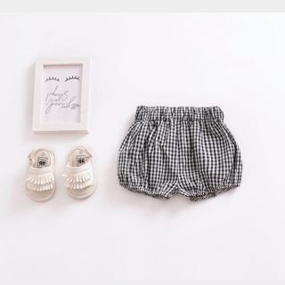 プチバトー(PETIT BATEAU)の新品チェックかぼちゃパンツ(パンツ)