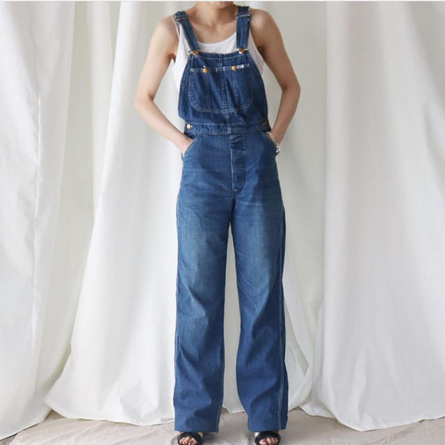 70年代 vintage Lee overall USA製　hooked レディースのパンツ(サロペット/オーバーオール)の商品写真