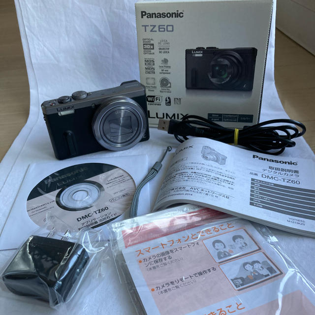 Panasonic(パナソニック)のPanasonic LUMIX TZ DMC-TZ60-S ルミックス スマホ/家電/カメラのカメラ(コンパクトデジタルカメラ)の商品写真
