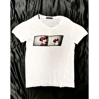 ドルチェアンドガッバーナ(DOLCE&GABBANA)のレア DOLCE&GABBANA ロゴタグ付き ディズニーコラボ Tシャツ(Tシャツ/カットソー(半袖/袖なし))