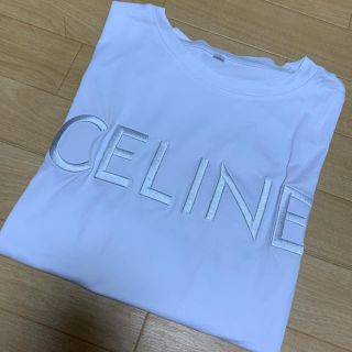 人気 CELINE 刺繍 ロゴTシャツ(Tシャツ(半袖/袖なし))