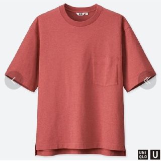 ユニクロ(UNIQLO)の新品未使用 未開封 ユニクロユー オーバーサイズクルーネックTシャツ レッド(Tシャツ/カットソー(半袖/袖なし))