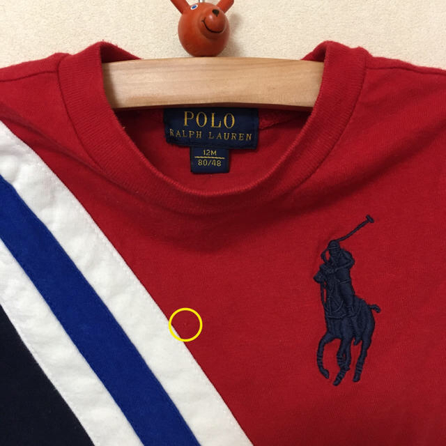 POLO RALPH LAUREN(ポロラルフローレン)のRALPH LAUREN★ラルフローレン★赤のＴシャツ　12M（80） キッズ/ベビー/マタニティのベビー服(~85cm)(Ｔシャツ)の商品写真