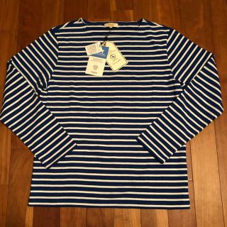 エーグル(AIGLE)のAIGLE  エーグル　ボーダー　長袖　Tシャツ　新品　マリンブルー(Tシャツ/カットソー(七分/長袖))