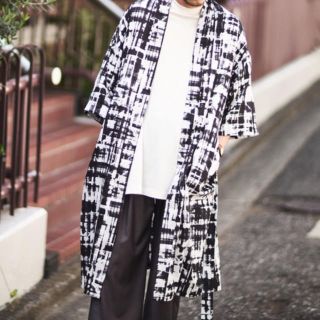 LAD MUSICIAN - Lui's 羽織 ガウン 総柄 モノクロ ロングコートの通販