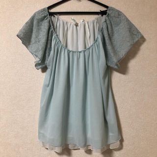 アクシーズファム(axes femme)の【axes femme】半袖シフォンチュニック(チュニック)