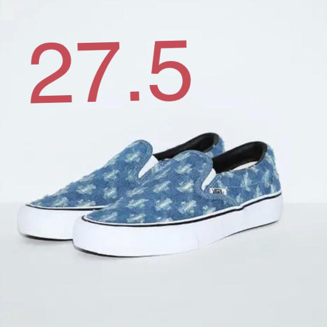 Supreme Hole Denim Slip on BLUE 27.5