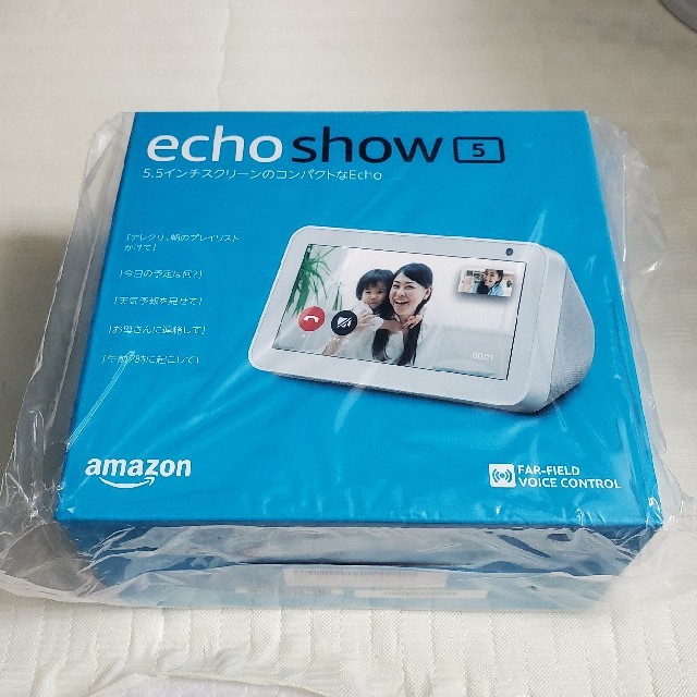 ECHO(エコー)の【新品未開封】echo show 5 ホワイト スマホ/家電/カメラのオーディオ機器(スピーカー)の商品写真