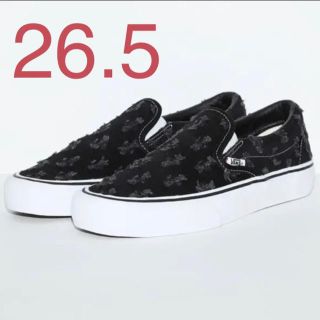 シュプリーム(Supreme)のSupreme Hole Denim Slip on BLACK 26.5(スニーカー)