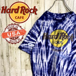 【USA製】ハードロックカフェ☆ビッグロゴ タイダイ染め 半袖Tシャツ(Tシャツ/カットソー(半袖/袖なし))