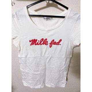 ミルクフェド(MILKFED.)のmilkfed Tシャツ　白(Tシャツ(半袖/袖なし))