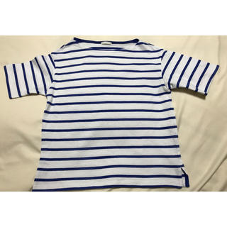 ジーユー(GU)のGU ボーダー ボートネックTシャツ Mサイズ(Tシャツ(半袖/袖なし))
