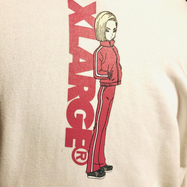 XLARGE(エクストララージ)の【完売品】激レア　XLARGE ドラゴンボール 18号 パーカー／ホワイト／M メンズのトップス(パーカー)の商品写真