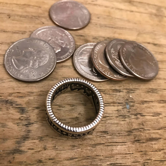 アメリカ　コインリング　1ドル　シルバーリング　19号 メンズのアクセサリー(リング(指輪))の商品写真