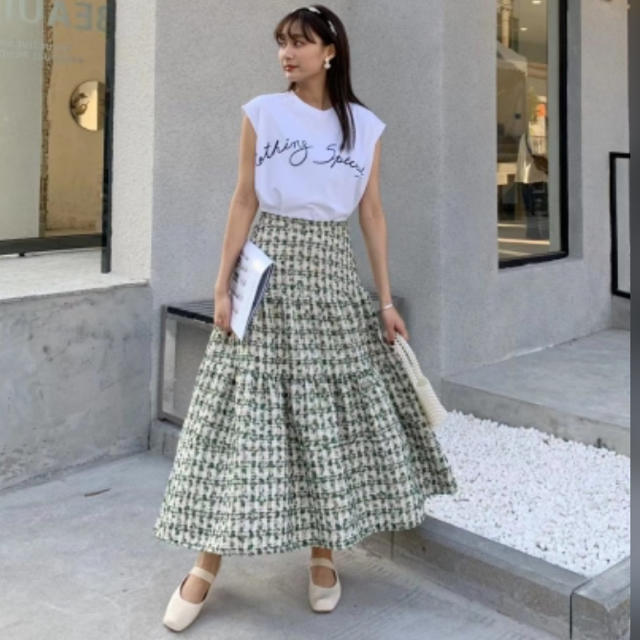 ZARA - n❤︎様専用:birthday bash ツイードロングスカートの通販 by