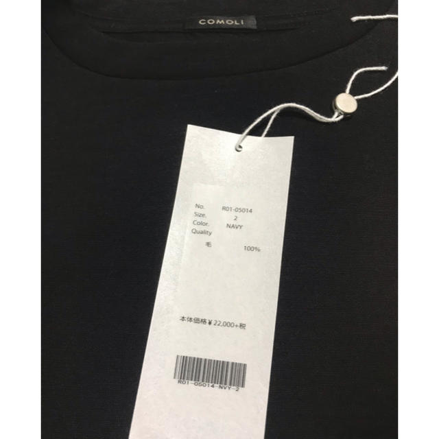 COMOLI(コモリ)のCOMOLI コモリ 20SS  ウール天竺 半袖クルー  NAVY サイズ2 メンズのトップス(Tシャツ/カットソー(半袖/袖なし))の商品写真