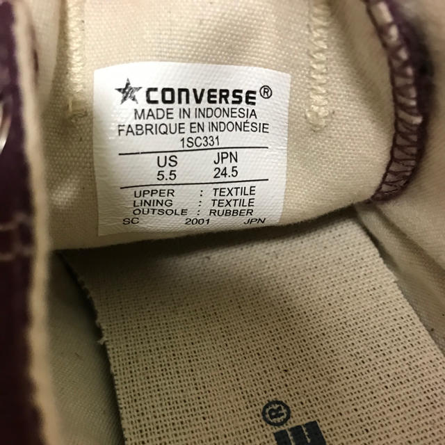 CONVERSE(コンバース)のコンバース オールスター パープル 24.5cm レディースの靴/シューズ(スニーカー)の商品写真