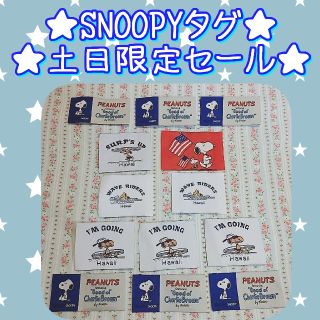 スヌーピー(SNOOPY)の【ミユキチ様 専用】2set✾スヌーピー 織タグ  布タグ 枚✾(各種パーツ)