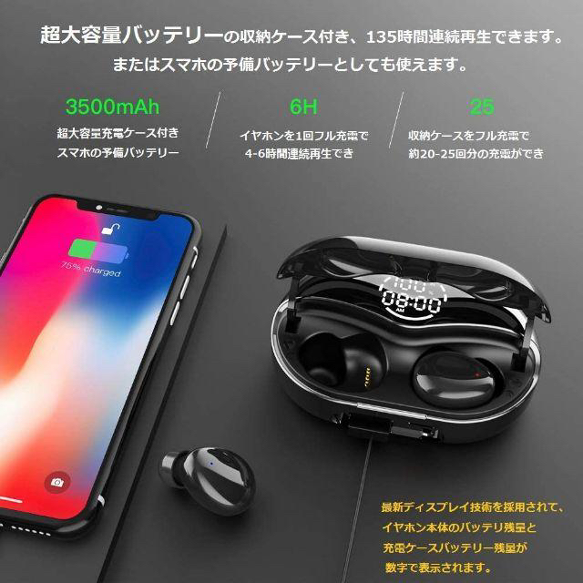 Bluetooth ノイズキャンセリング イヤホン Hi-Fi高音質 スマホ/家電/カメラのオーディオ機器(ヘッドフォン/イヤフォン)の商品写真