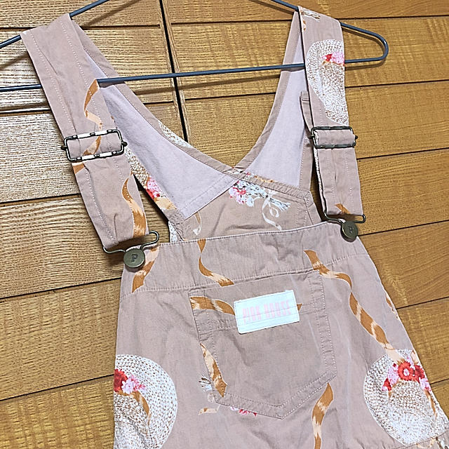 きのご PINK サロペット 麦わら帽子 ロゴ 赤色の通販 by ジョーイ