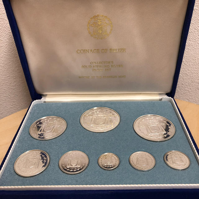 価格上昇中【全て銀貨】ベリーゼ プルーフセット 1974年 価格上昇中【全て銀貨】ベリーゼ プルーフセット 1974年