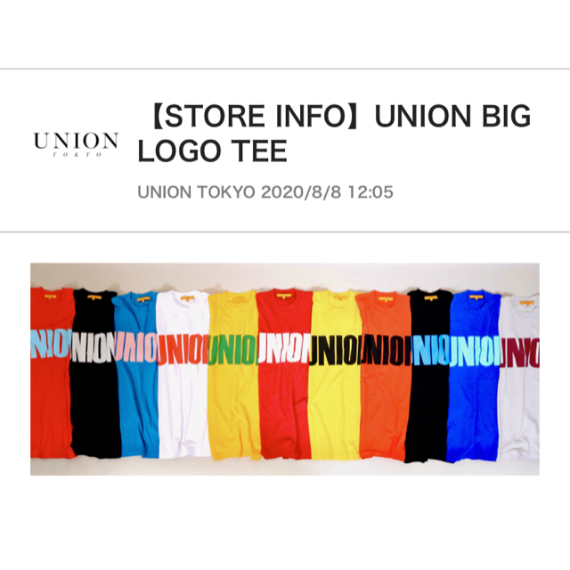 UNION店舗限定　BIG LOGO Tシャツ　ビッグロゴ
