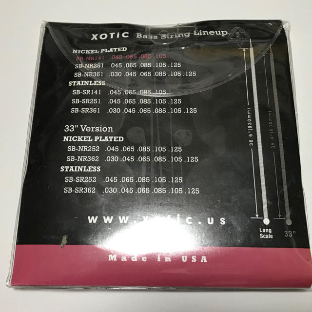 Xotic ベース弦 楽器のベース(弦)の商品写真