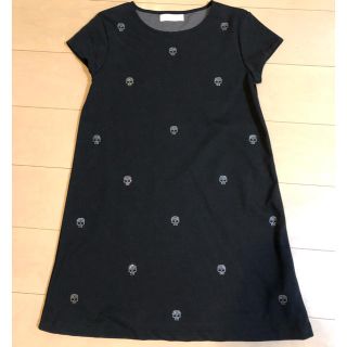 ザラ(ZARA)の［美品］ZARA girls 黒ワンピース(ミニワンピース)