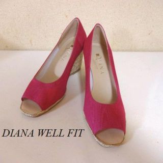 ダイアナ(DIANA)のDIANAダイアナウェルフィット♡オープントゥウェッジパンプス(ハイヒール/パンプス)