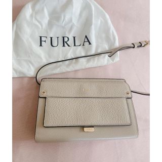 美品/FURLA ライクミニクロスボディ ウォレット ショルダー 財布