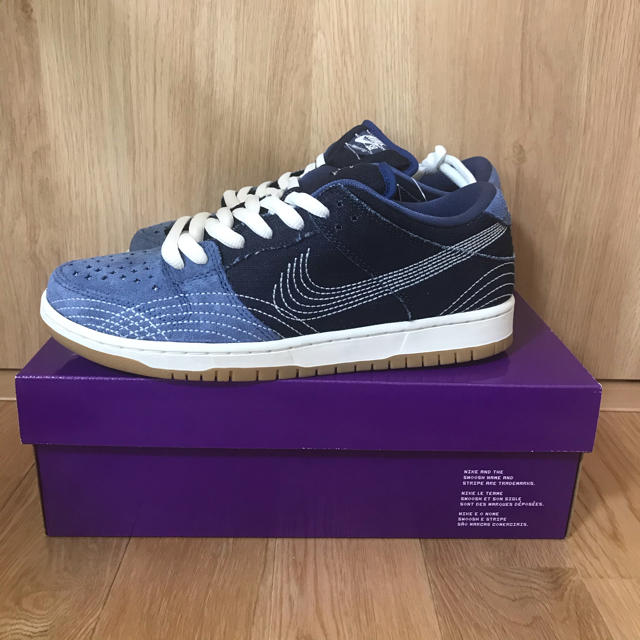 NIKE SB DUNK LOW PRO PRM デニム SASHIKO 27靴/シューズ