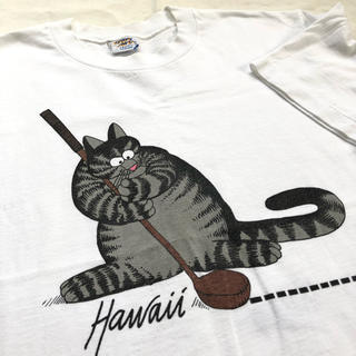 アートヴィンテージ(ART VINTAGE)のUSA製 クリバンキャット ゴルフ 猫 tシャツ 海外古着 ネコt 猫t ねずみ(Tシャツ/カットソー(半袖/袖なし))