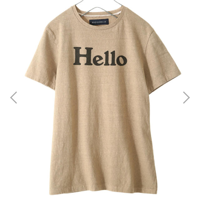 マディソンブルー★新品★別注ベージュ★HELLO CREW NECK TEE