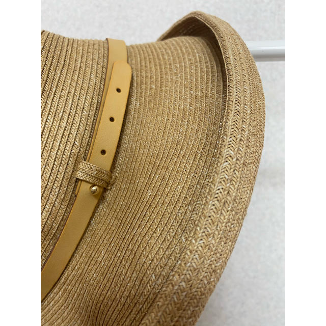 麦わら帽子　調節付き レディースの帽子(麦わら帽子/ストローハット)の商品写真