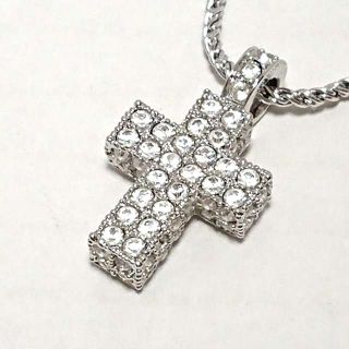 スワロフスキー(SWAROVSKI)のスワロフスキー ネックレス美品  クロス(ネックレス)