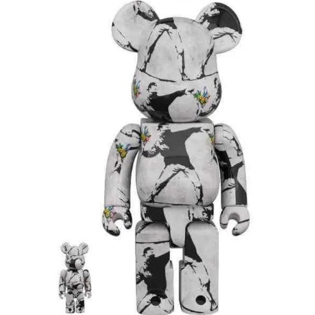 BE@RBRICK FLOWER BOMBER 100％&400％ バンクシー - その他