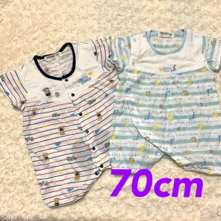 ベベ(BeBe)のくろわっさんすべべ　夏素材　ロンパース　2枚セット◆70cm(その他)