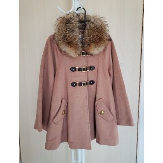 バイバイ(ByeBye)のByeBye ポンチョ風ダッフルコート ウール カシミア ベージュ(ダッフルコート)