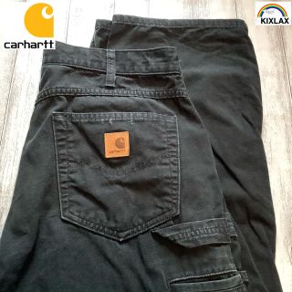 Carhartt カーハート ブラック デニムパンツ 刺繍  ワーク ロゴ ブラック (メンズ 34×34)   O4943