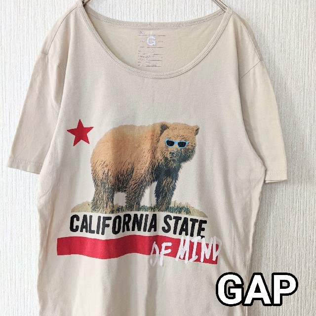 GAP(ギャップ)のGAP ギャップ　半袖Tシャツ　サンドカラー　熊柄 メンズのトップス(Tシャツ/カットソー(半袖/袖なし))の商品写真