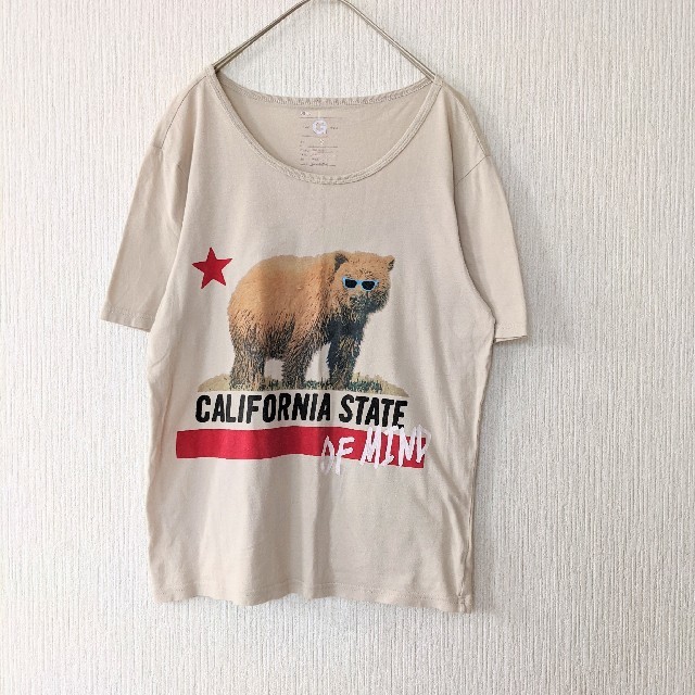 GAP(ギャップ)のGAP ギャップ　半袖Tシャツ　サンドカラー　熊柄 メンズのトップス(Tシャツ/カットソー(半袖/袖なし))の商品写真