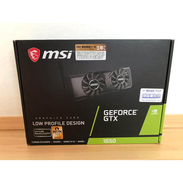 新品 MSI GeForce GTX 1650 4GT LP 新品 MSI GeForce GTX 1650 4GT LP