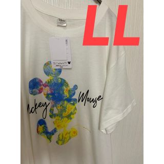 ミッキー　Tシャツ　ホワイト　　ＬＬサイズ　ディズニー(Tシャツ/カットソー(半袖/袖なし))