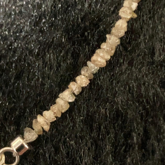 【ブレス】天然ブラウンダイアモンド結晶原石 レディースのアクセサリー(ネックレス)の商品写真