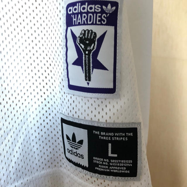 adidas(アディダス)のadidas Hardies Jersey White Cllegiate メンズのトップス(Tシャツ/カットソー(半袖/袖なし))の商品写真