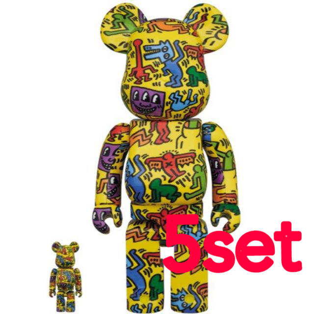 MEDICOM TOY(メディコムトイ)のBE@RBRICK KEITH HARING 100％ & 400％ 5個SET エンタメ/ホビーのフィギュア(その他)の商品写真