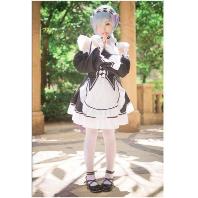 新品【ウィッグ付き】M リゼロ レム メイド服 コスプレ 衣装 新品【ウィッグ付き】M リゼロ レム メイド服 コスプレ 衣装