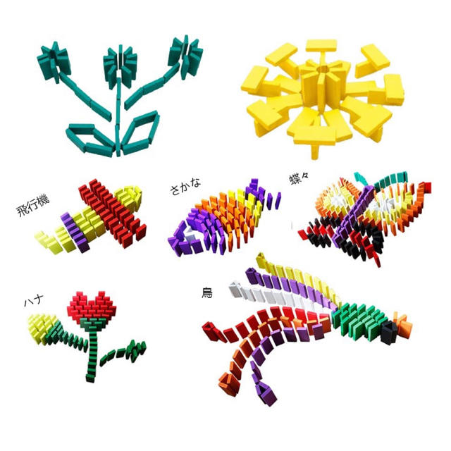 ☆ドミノ倒し☆知育玩具☆キッズ遊び☆積み木☆12カラー キッズ/ベビー/マタニティのおもちゃ(知育玩具)の商品写真