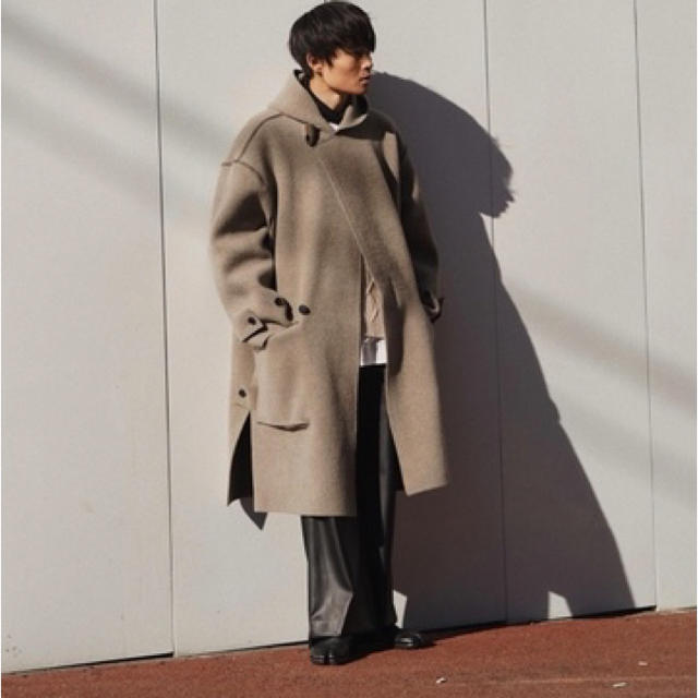 7G WOOL CASHMERE MILANO RIB HOODED COATダッフルコート